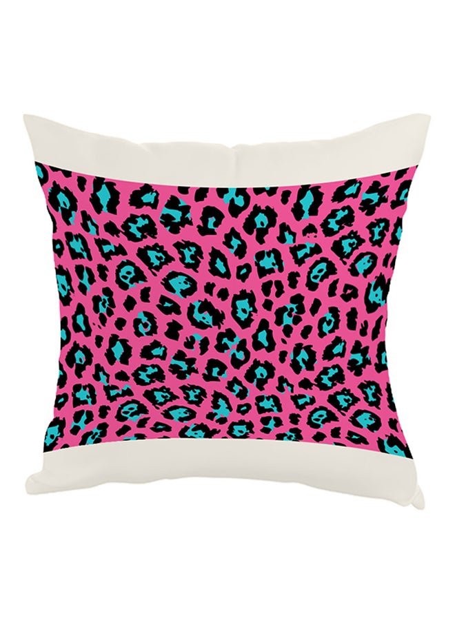 Tiger Skin Printed Pillow Pink/White/Green 40 x 40cm