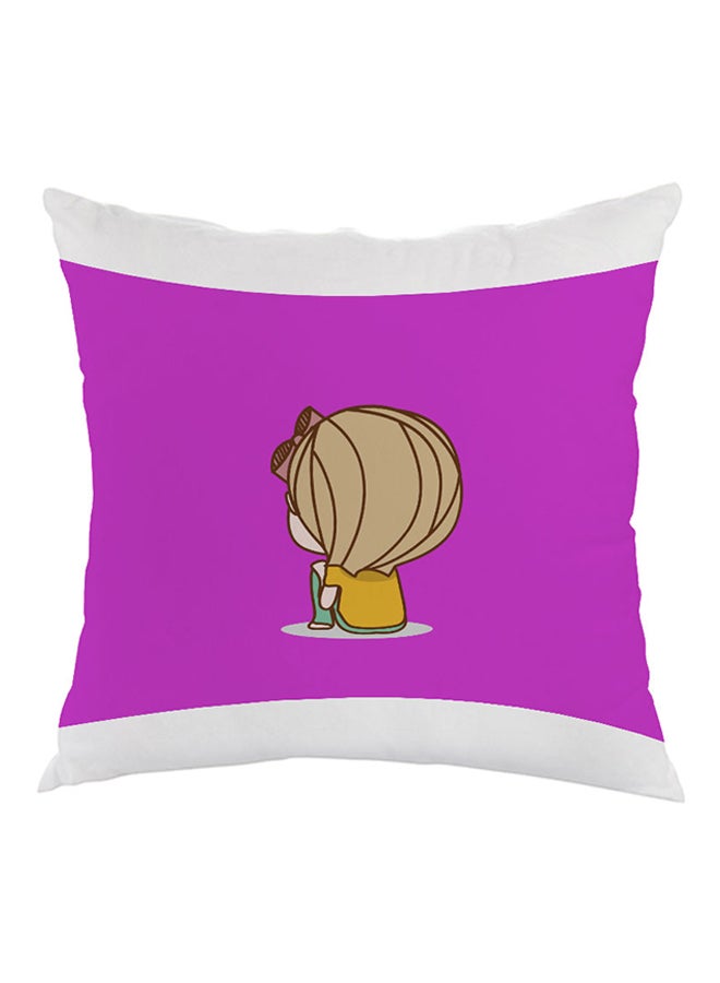 Decalac Time To Think Printed Pillow Pink/Yellow/White 40 x 40cm
