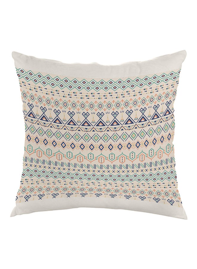 Decalac Traditional Ramadan Decoration Printed Pillow Beige/Green/Blue 40x40cm