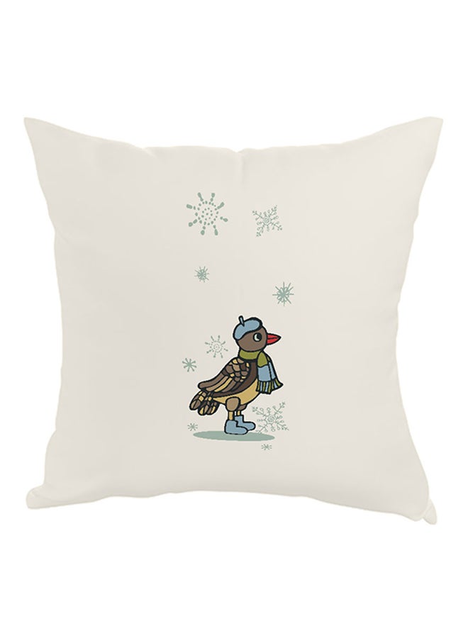 وسادة بطبعة "وينتر سيزون" رمادي/ أحمر/ أبيض 40 x 40سم