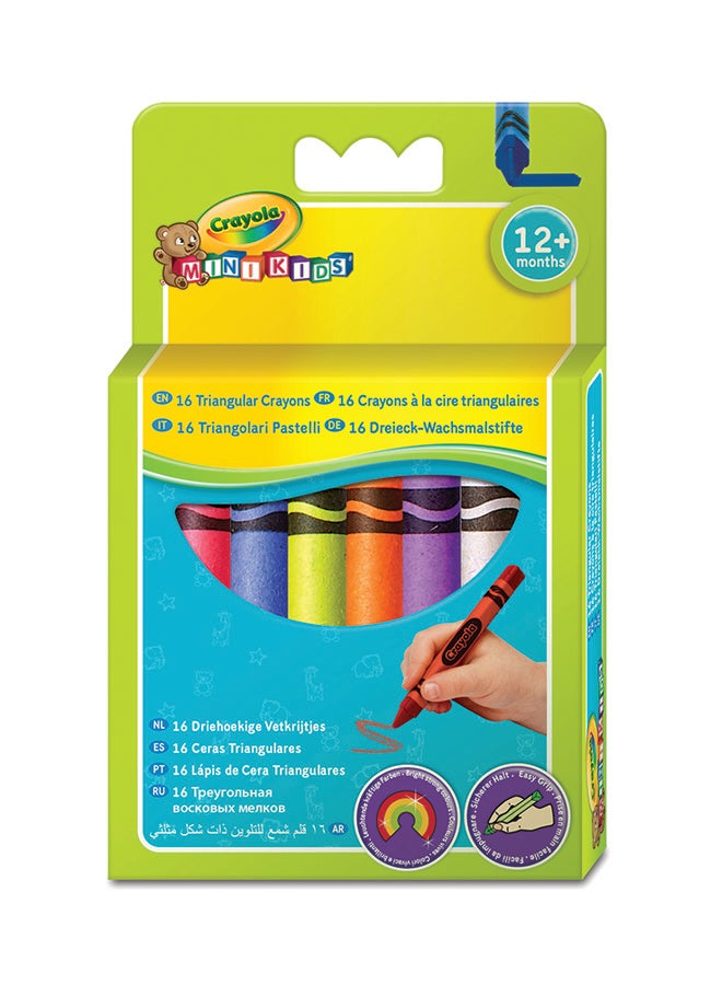 كرايولا أقلام مثلثة مكونة من 16 قطعة 15.7x10x2.5سم