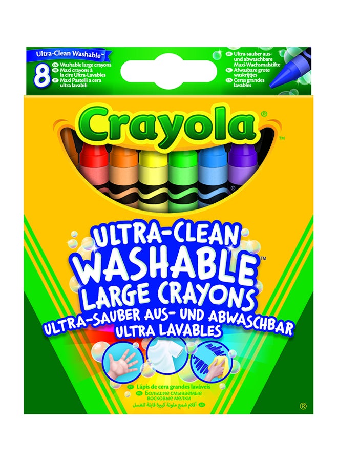 كرايولا أقلام تلوين فائقة النظافة وقابلة للغسل مكونة من 8 قطع