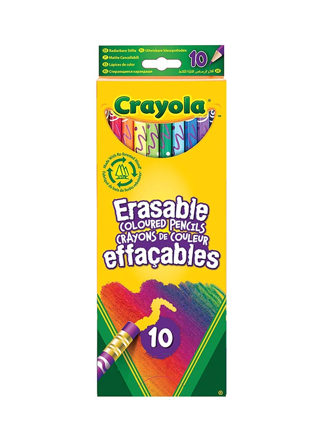 مجموعة أقلام رصاص ملونة ومزودة بممحاة ومكونة من 12 قطعة متعدد الألوان