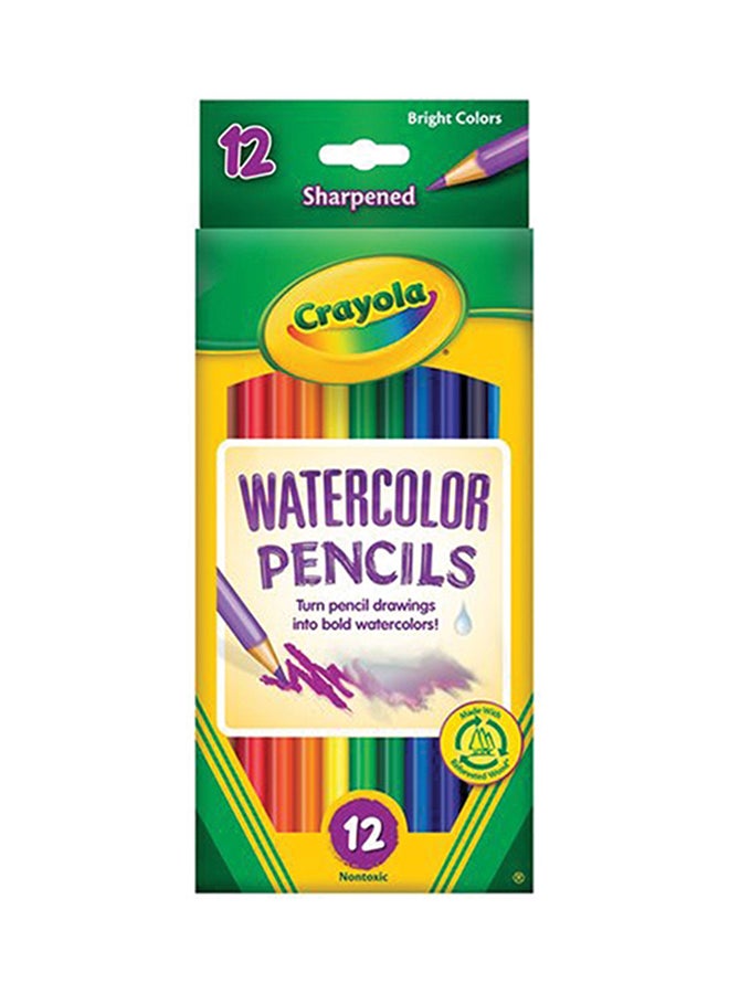كرايولا ألوان مائية من 12 قلم متعدد الألوان