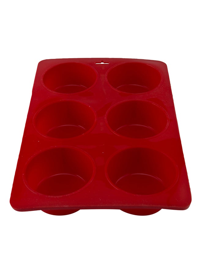 zeal 6-Hole Muffin Mould Red 32x21.5x4cm