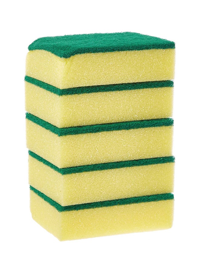 5-Piece Classic Nail Saver Sponge Green/Yellow 10x15centigram - Image 1