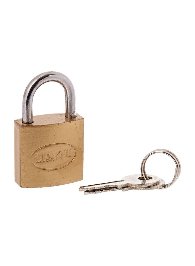 TRI MOON Brass Pad Lock Gold/Silver 25mm 