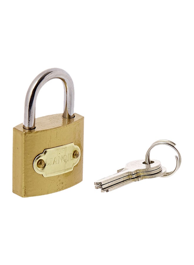 TRI MOON Brass Pad Lock Gold/Silver 63mm 