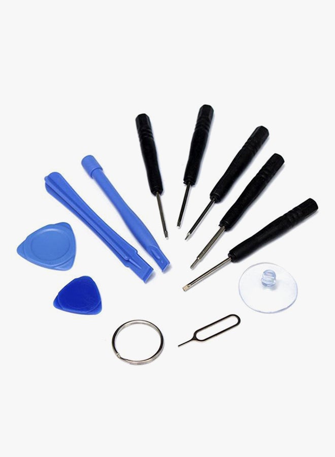 11-Piece Precision Repair Screwdriver For Mobile Phone Black/Blue - Image 2
