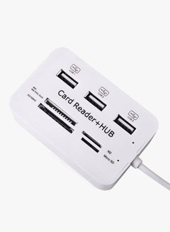 Generic 3-Ports USB Hub And High Speed External Memory Card Reader White  - Image 3