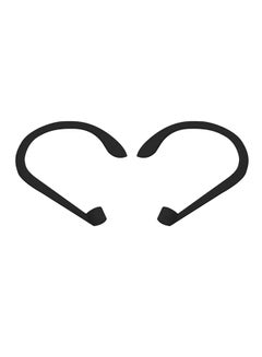 2-Piece Falling Out Earbuds Ear Hook Holder Black