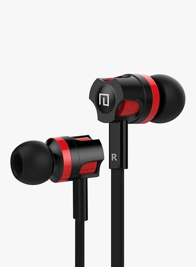 Straight Plug Wired In-Ear Headphone Black/Red  - Image 2