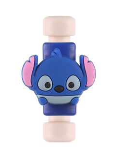 حامي سلك شاحن USB بأشكال كرتونية لطيفة أزرق