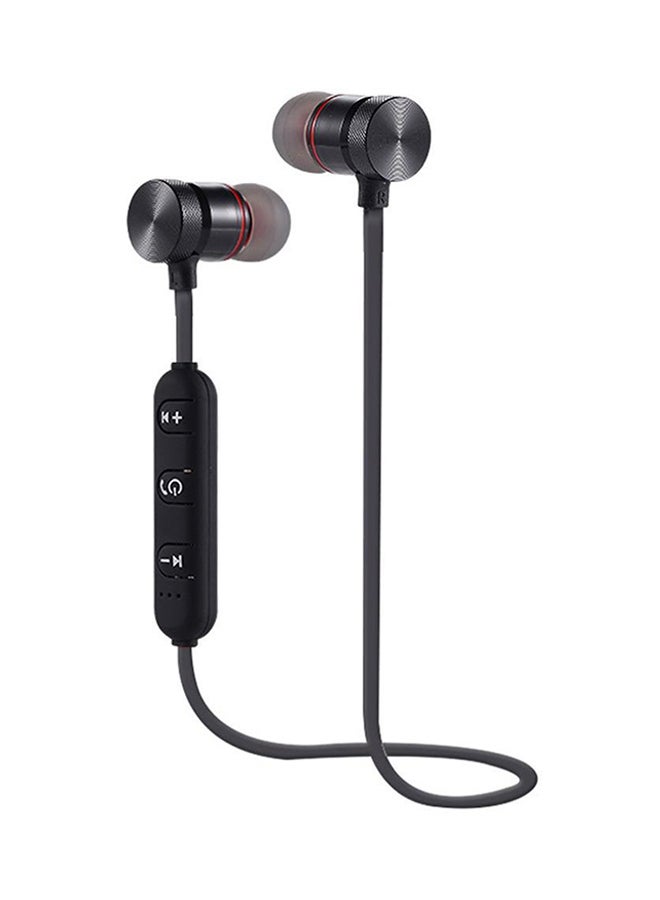 سماعات أذن ستيريو داخلية رياضية لاسلكية بتقنية بلوتوث أسود