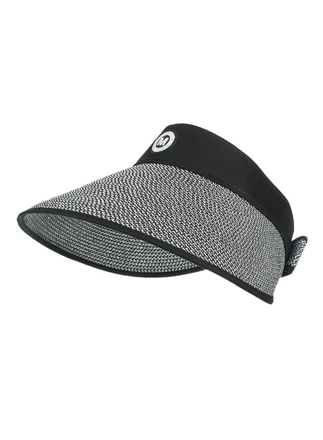 Summer Beach Straw Cap Black/White 