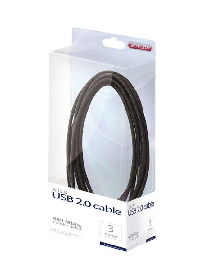 سايتكوم كابل USB من A إلى B أسود - Image 2