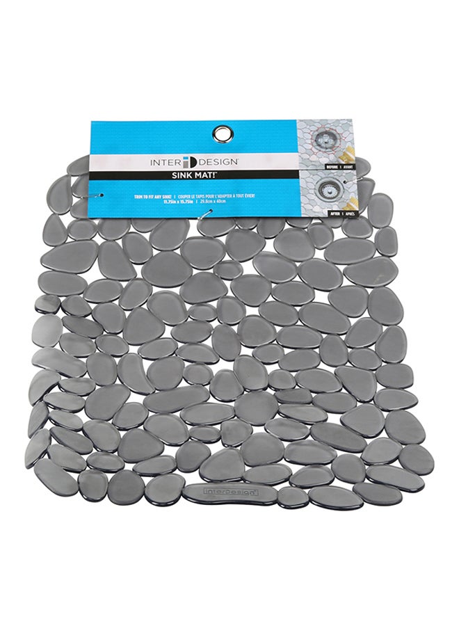 Pebble Sink Mat Silver 12x15.5inch - v1530883467/N15672166A_1