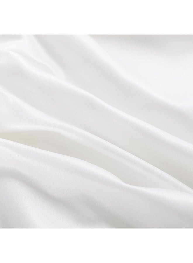 BedDecor 2-Piece Solid Pillowcases Satin White Housewife  - Image 2