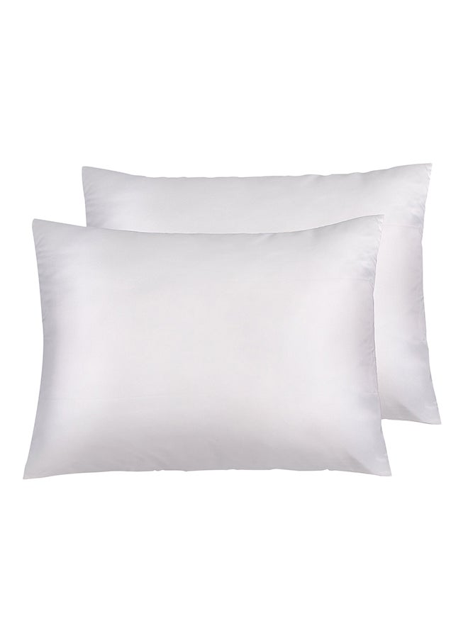 BedDecor 2-Piece Solid Pillowcases satin White Oxford  - Image 1
