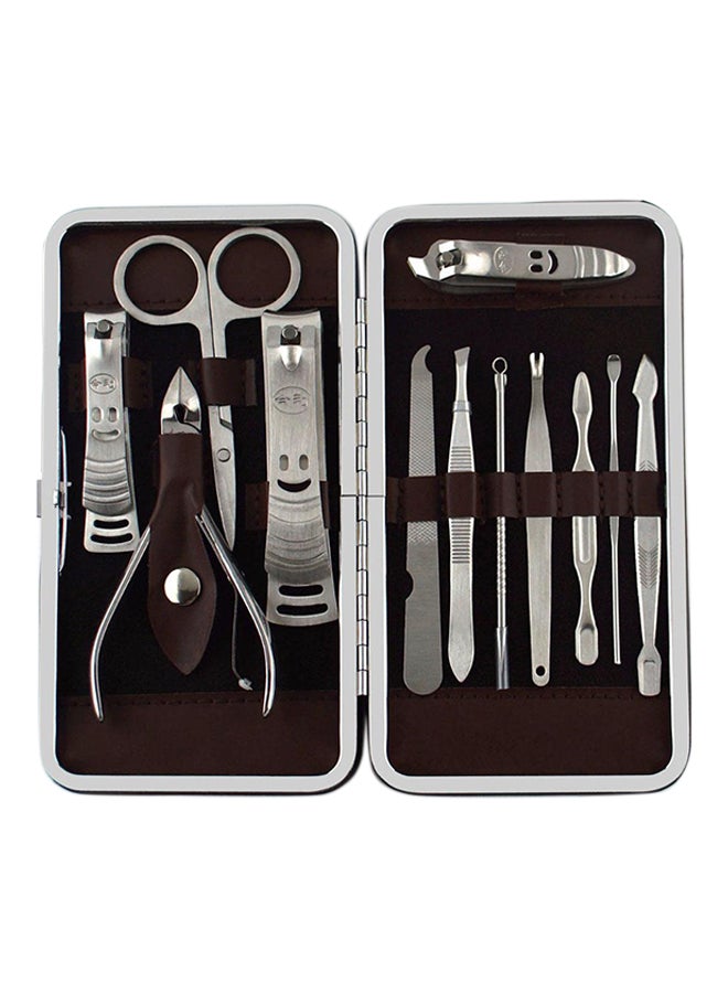 بوبيوتي مجموعة أدوات العناية بالأظافر وطلاء الأظافر قابلة للنقل فضي 12 Piece - Image 1