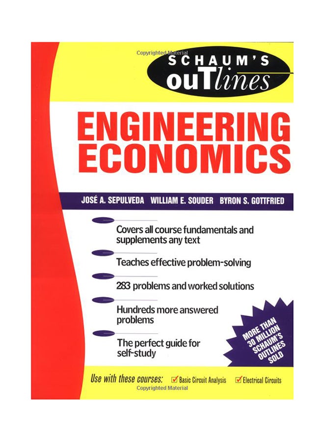 Schaums Outline Of Engineering Economics Paperback English by Jose A. Sepulveda - 1-Jul-84