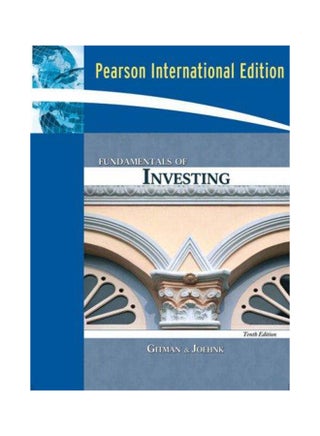 Fundamentals Of Investing, International Edition Paperback English by Lawrence J. Gitman - 12-Feb-07 - v1531127444/N15512116A_1