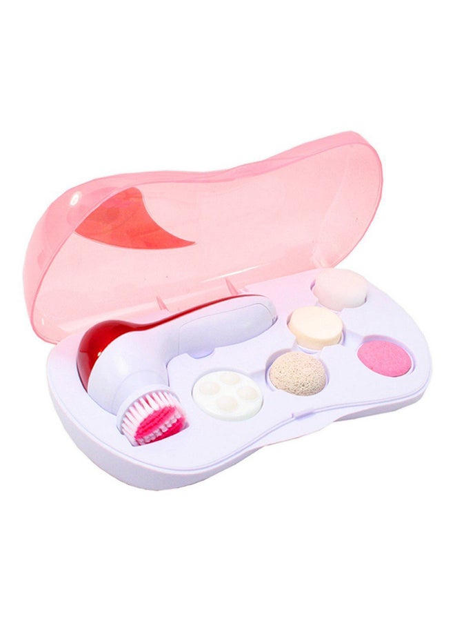 INOVERA 6-In-1 Facial And Cleansing Massager Kit Pink/White