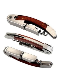 QiaoKai Sommelier Corkscrew Bottle Opener Brown/Silver 