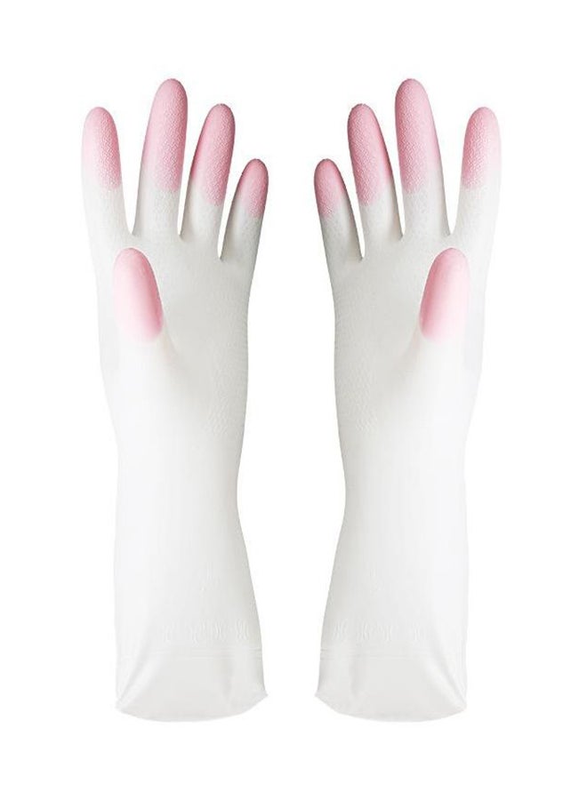 QiaoKai Washing Gloves White/Pink S 