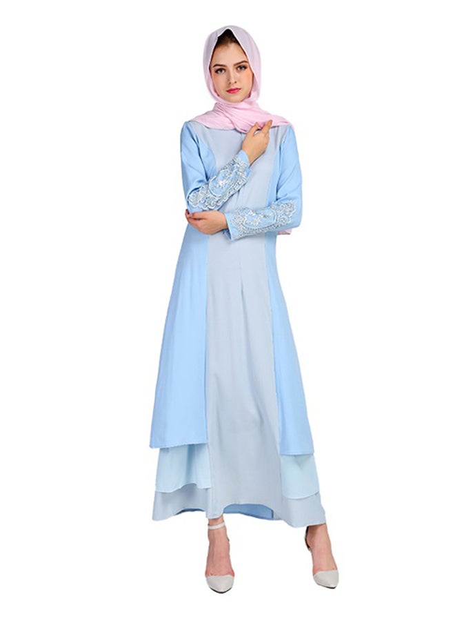 Long Sleeves Dress Blue - Image 1