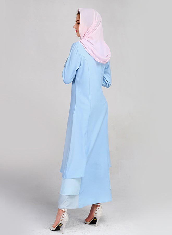 Long Sleeves Dress Blue - Image 2