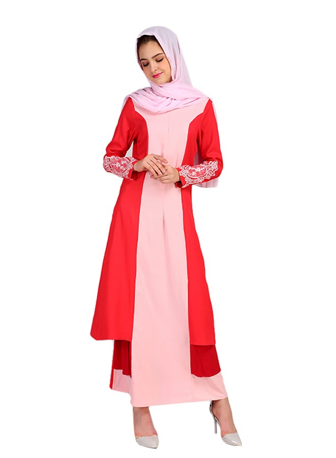 Long Sleeves Dress Red/Pink - Image 1