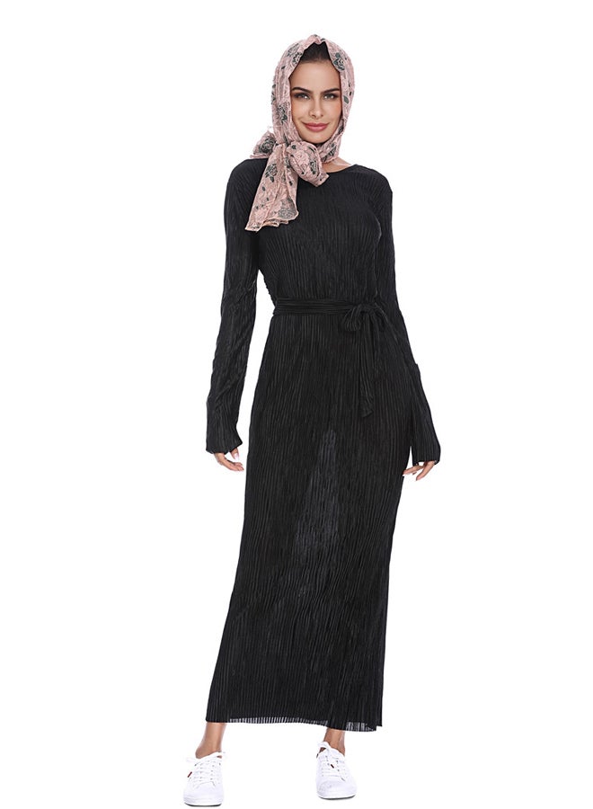عباية بأكمام طويلة أسود - Image 1