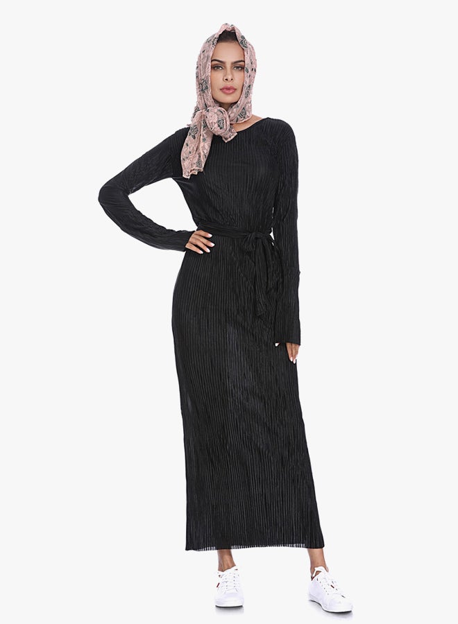 عباية بأكمام طويلة أسود - Image 3