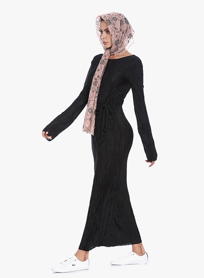 عباية بأكمام طويلة أسود - Image 4