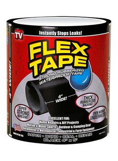 FLEX TAPE Strong Rubberized Waterproof Seal Tape 4" x 5' Black 