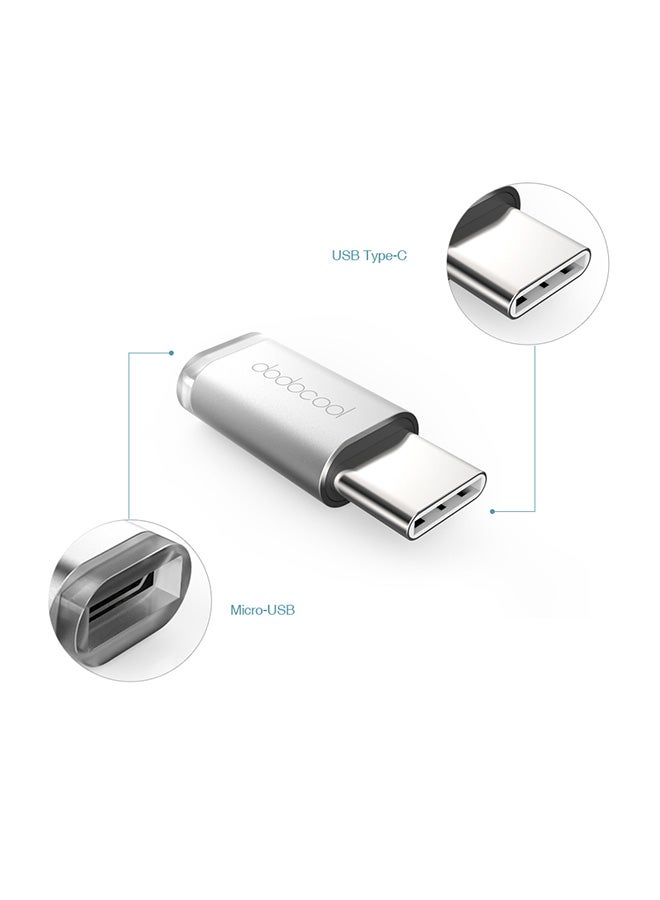 دودوكول محول من USB Type-C إلى MicroUSB فضي  - Image 4