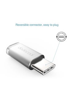 dodocool USB Type-C To MicroUSB Adapter Silver  - Image 5