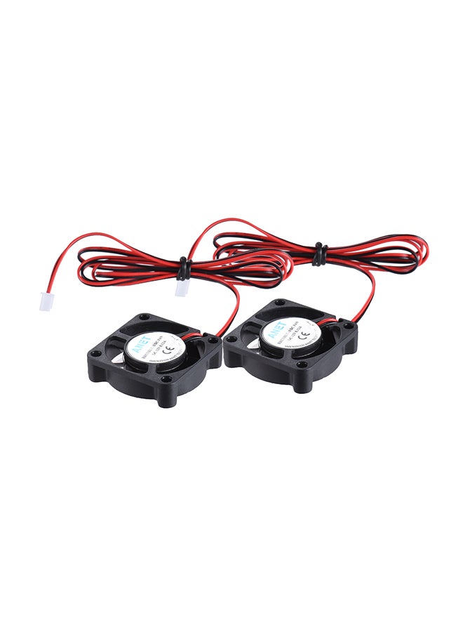 Gprinter 2-Piece Brushless Cooling Cooler Fan Black/Red - Image 2