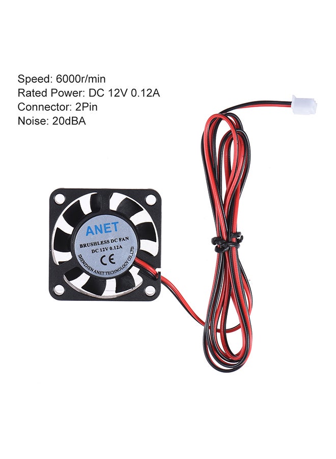 Gprinter 2-Piece Brushless Cooling Cooler Fan Black/Red - Image 3