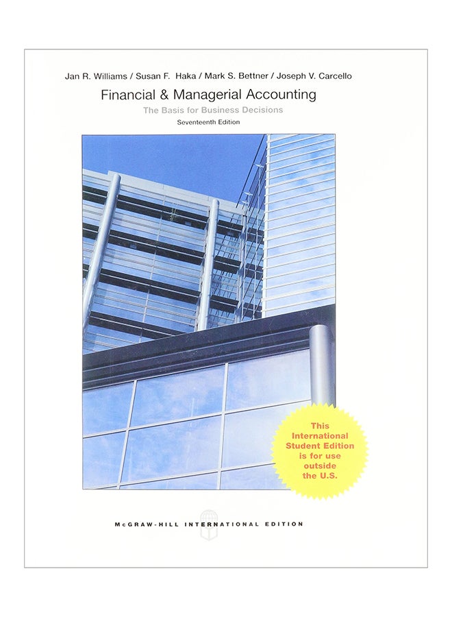 Financial And Managerial Accounting: The Basis For Business Decisions paperback english - 4/16/2014 