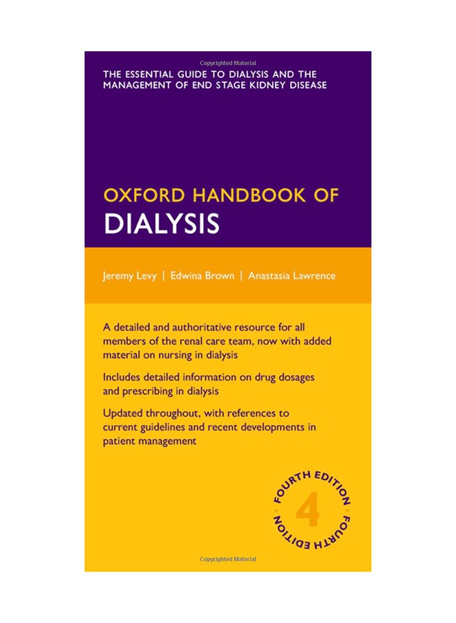 Oxford Handbook Of Dialysis paperback english - 4/25/2016 