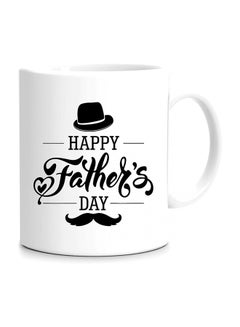 giftex Happy Father Day Printed Mug White/Black 11.5x10.5x10.5centimeter 
