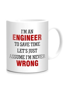 giftex I'm An Engineer Printed Mug White/Black//Red 11.5x10.5x10.5centimeter 