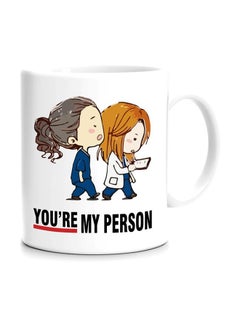 giftex You Are My Person Printed Mug White/Blue/Black 11.5x10.5x10.5centimeter 