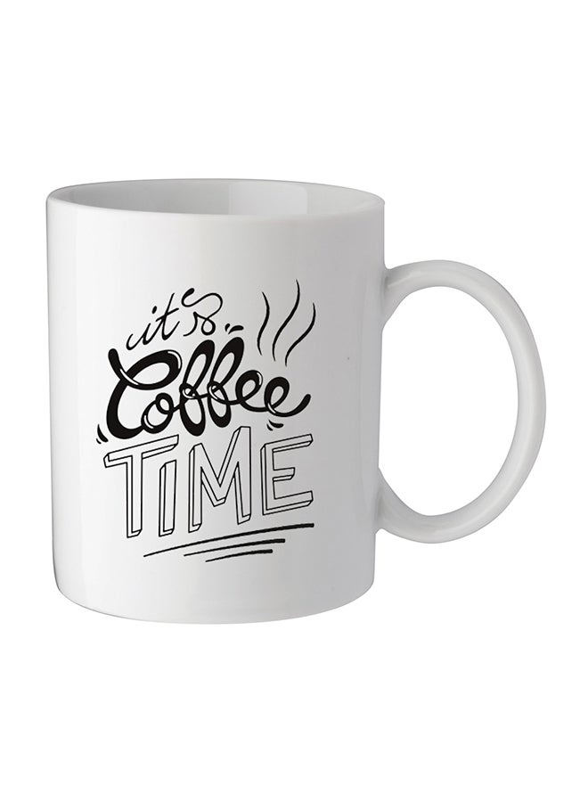 giftex - It's Coffee Time Printed Mug White/Black - Image 1