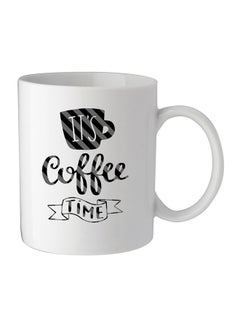 giftex It's Coffee Time Printed Mug White/Black 11.5x10.5x10.5centimeter 