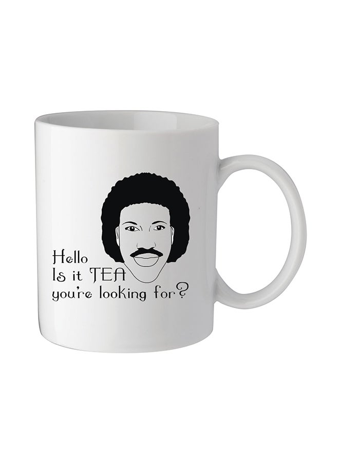 giftex Hello Is It Tea Your're Looking For Printed Mug White/Black 11.5x10.5x10.5centimeter