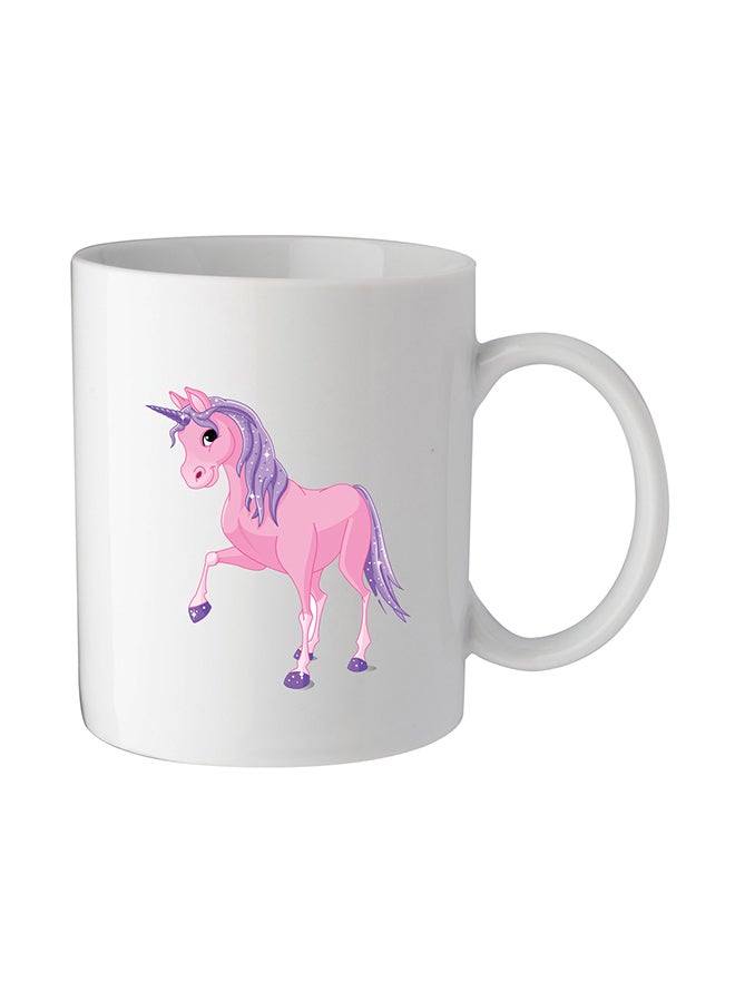 giftex Unicorn Printed Mug White/Pink/Purple