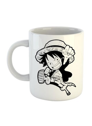 Lufy Printed Coffee Mug White/Black 11.5x10.5x10.5centimeter - v1531201818/N15697053A_1